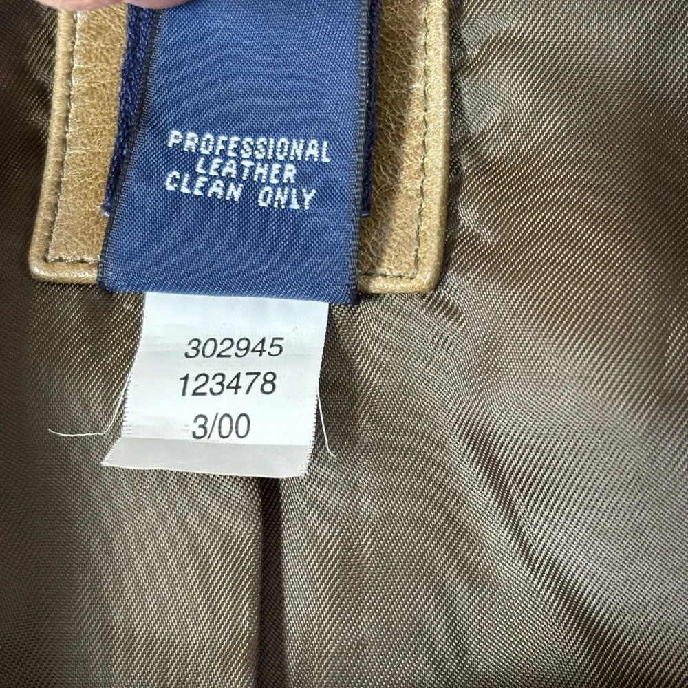 GAP Olive Green Women's Leather Jacket - Picture 10 of 10